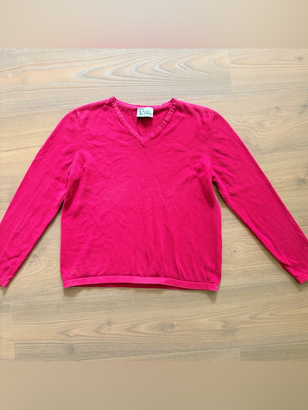 Lilly Pulitzer Red V-Neck White Label Sweater